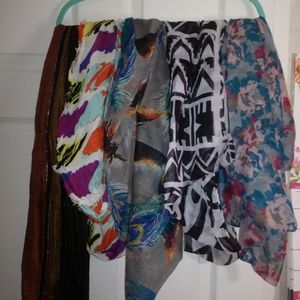 Five scarves!